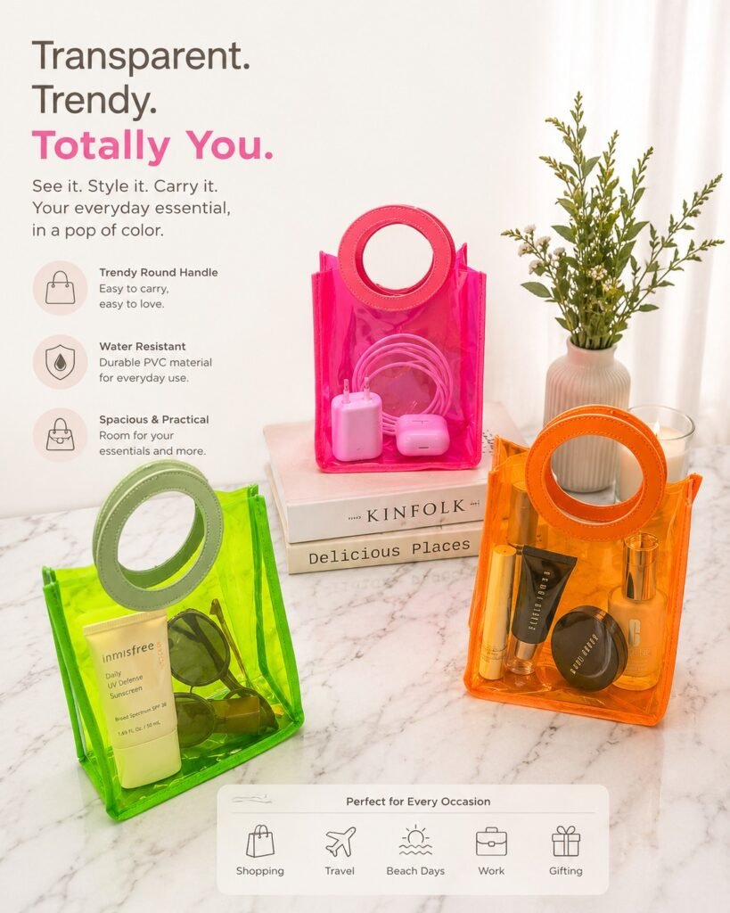 Pvc transparent bags-10 X 8 X 4
